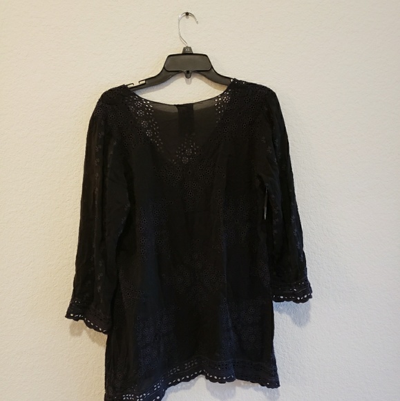 Johnny Was | Lace Quarter Sleeve Top - Picture 4 of 4